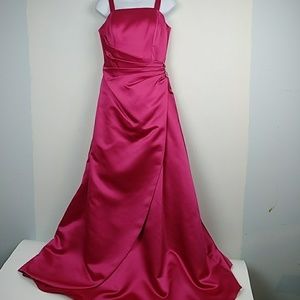 David's Bridal Dark Pink Formal Long Dress